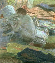 Mulher sentada, secando os pés, c.1893
