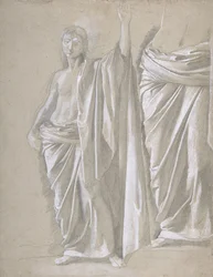 Estudo de uma figura drapeada, 1857-58.