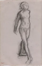 Estudo de uma bailarina nua, c. 1878-79