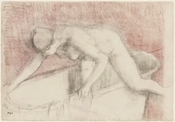O banho (giz e pastel de desenho)