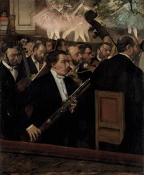 A orquestra na Ópera, c. 1870