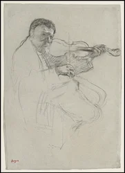 O Violinista, Estudo para "The Rehearsal", c.1879