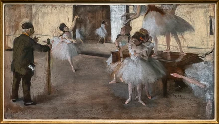 O lecão dançarino. Por volta de 1876. Pastel sobre colas de papel em cartão.