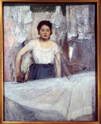 A Pintura de Ferro de Edgar Degas (1834-1917) 1869 Sol. 0,92x0,72 m Munique, Neue pinakothek