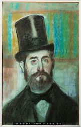 O homem do chapéu alto (óleo sobre tela)