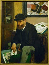 O colecionador de selos (óleo sobre tela)
