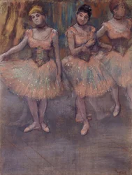 Três dançarinos antes da prática, c.1880