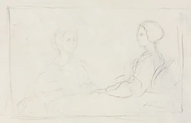 Duas Mulheres Sentadas (verso)