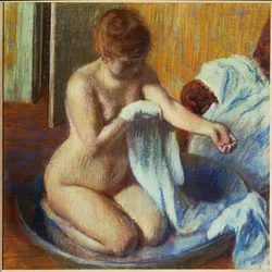 Mulher numa banheira (pastel sobre papel)