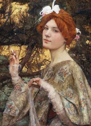 Senhora com Orquídea