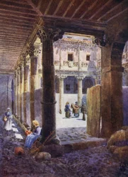 Norte de Espanha: Burgos, Pátio da Casa de Miranda (cor litho)