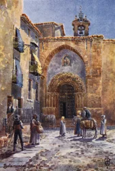 Norte de Espanha: Salamanca, Igreja de San Martín (cor litho)