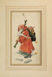 Pai Natal (aguarela sobre papel)