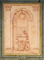 Um estudo para o monumento funerário do Cardeal de Fleury,