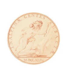 Hércules armado com uma clava prestes a cruzar os Alpes, 1744