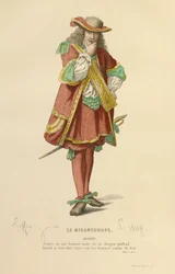 Traje para o papel de Alceste, c.1868 (gravura)