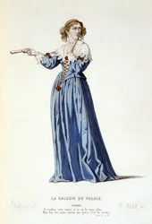 A personagem de Celidee na comédia La galerie du palais ou l