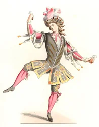 Francês em traje de dança