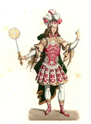 Luís XIV da França, o rei do sol (1638-1715), em traje de dança