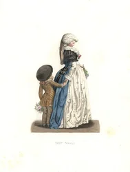 Mulher jovem e rapazinho, França