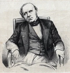 Retrato de Augustin Thierry (1795-1856), historiador francês. Gravura de Chevignard em "Le Magasin Picturesque" (Le Magasin Picturesque)