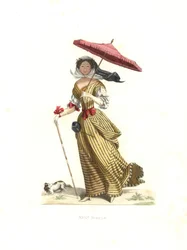Mulher com roupa de verão, França