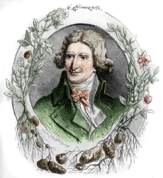 Retrato de Antoine Augustin Parmentier (1737-1813), farmacêutico militar e agrônomo francês. Gravura de Edmond Morin