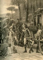 Vôo do rei Joseph Bonaparte de Vitória, Espanha, 1813 c1890.