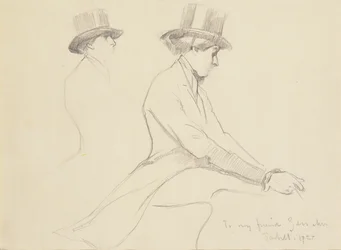 Figuras equestres (lápis sobre papel)