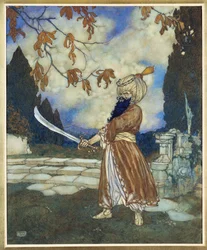 Barba Azul,1910 (aguarela, guache, caneta e tinta preta sobre papel)