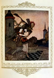 Ilustração "A princesa cativa. Sérvia" de Dulac.