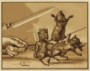 Ilustração para Três Ratos Cegos (cor litho)