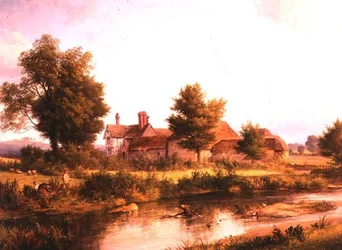 Vista da Unstead House, perto de Bramley