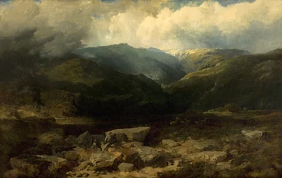 Veado Perseguindo nas Terras Altas, um Tiro Tranquilo, 1860