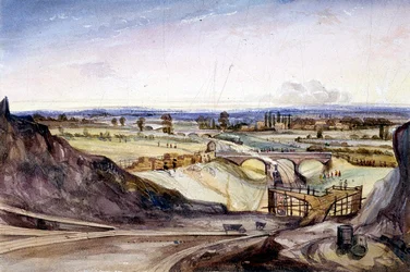 Vista geral de Hampstead, Londres, 1837