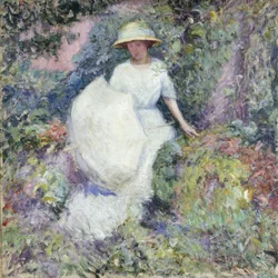 Rapariga com Parasol (óleo sobre tela)