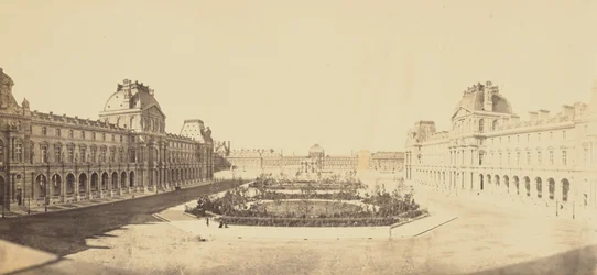 [A Cour Napoléon vista em direção às Tulherias, Louvre, Paris]
