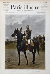 Retrato equestre do General Georges Boulanger (1837-1891), político "depois de Edouard Debat Ponsan" (Debat-Ponsan