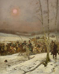 Cossacos Atacando um esquadrão da Guarda de Honra, c. 1910