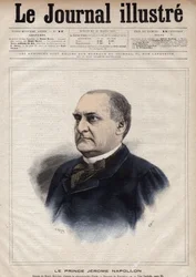 Jerome Bonaparte dit Plon (Plonplon) (1822-1891) (Napoleon-Jerome Bonaparte ou Príncipe Jerome Napoleão), filho de Jerome Bonaparte (1784-1860) - Gravura de Navellier em "The Illustrous Journal" de 1891