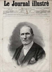 Retrato de Georges Eugene Haussmann chamado Barão Haussmann (1809-1891) prefeito do Sena durante o Segundo Império - Gravação de Navellier em "O Diário Ilustrado" de 1891