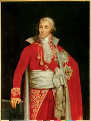 Retrato de Joseph Fouche, Duque de Otranto (1759-1820) em vestido de ministro da polícia geral Pintura de Edouard Louis Dubufe (1820-1883). Século XIX. Dim. 1,31 x 0,98 m.