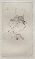 Baudelaire de perfil.