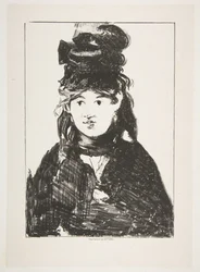 Berthe Morisot de preto, 1872-74.