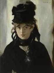 Berthe Morisot com um buquê de violetas, c. 1880