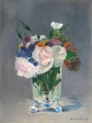 Flores em um vaso de cristal. Por volta de 1882