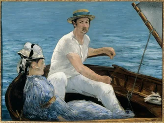 Por barco Pintura de Edouard Manet (1832-1883) 1874 Sun. 0,97 X 1,30 m. Nova York. Museu Metropolitano