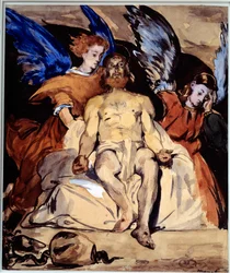 Cristo com Anjos Aquarela, guache e tinta de porcelana de Edouard Manet (1832-1883) 1864 Sol. 0,32x0,27 m Paris, musee d