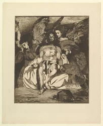 Cristo morto com anjos, 1866-67.
