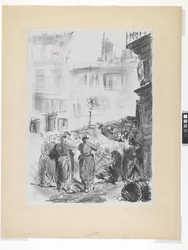 La Barricade (litografia sobre pinheiro bravo)